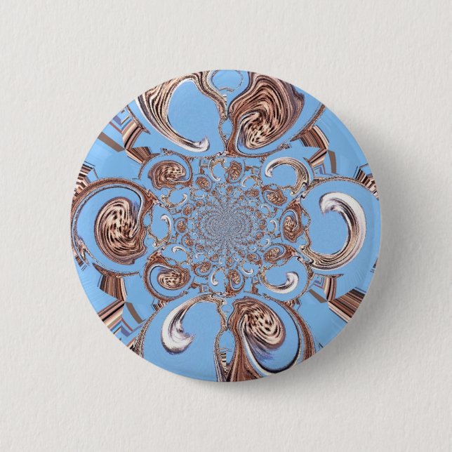 Vintage Kaleidoscope Art Print Button (Front)
