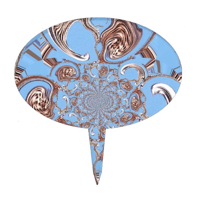 Vintage Kaleidoscope Art Print Cake Topper (Front)