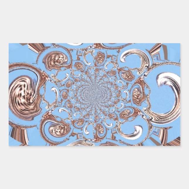 Vintage Kaleidoscope Art Print Rectangular Sticker (Front)