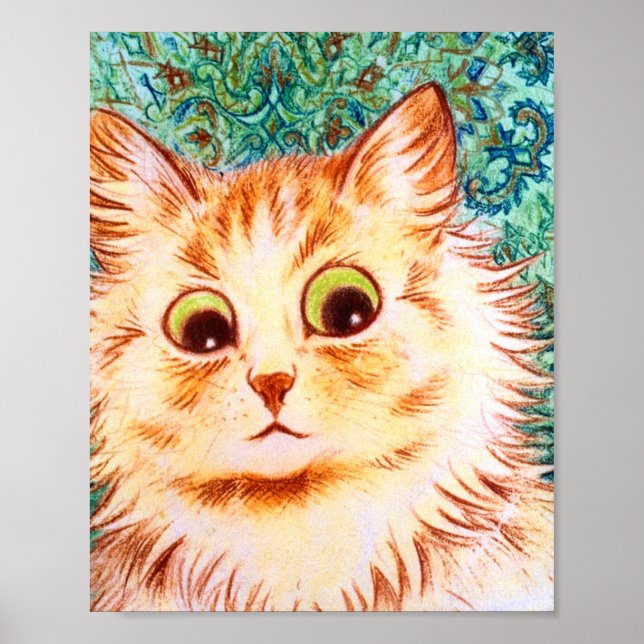 Vintage Kaleidoscope Cat By Louis Wain Poster (Front)