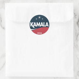 Vintage Kamala Harris 2024 For President Election Classic Round Sticker