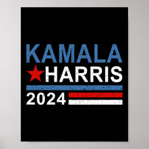Vintage Kamala Harris 2024 For President Election  Poster