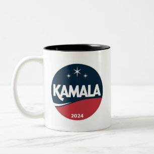 Vintage Kamala Harris 2024 For President Election Two-Tone Coffee Mug