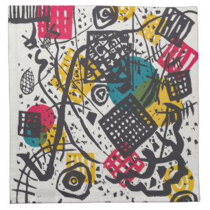 Vintage Kandinsky Kleine Welten V Bauhaus Abstract Cloth Napkin