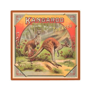 Vintage Kangaroo Advertisement Metal Wall Print