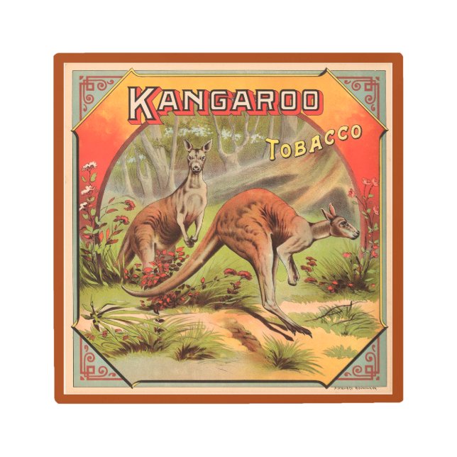 Vintage Kangaroo Advertisement Metal Wall Print (Front)