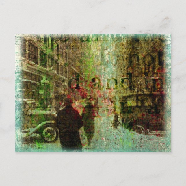 Vintage Kansas City Grunge Collage Postcard (Front)