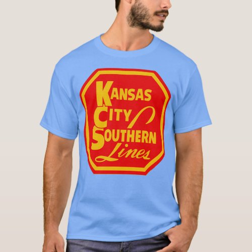 Vintage Kansas City Southern Lines Railroad T_Shirt