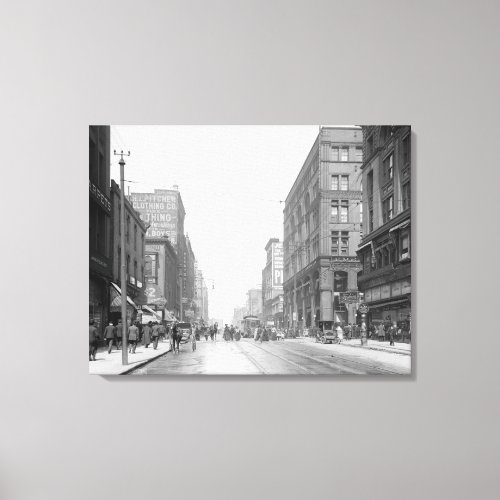 Vintage Kansas City Walnut Street Canvas Print