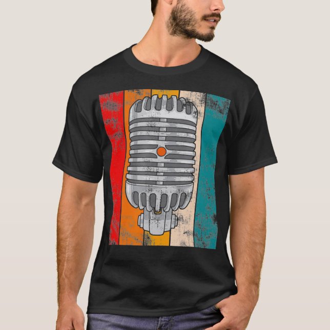 Vintage Karaoke Microphone Gift T-Shirt (Front)