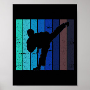 Vintage Karate Kick Boxing Hob Poster