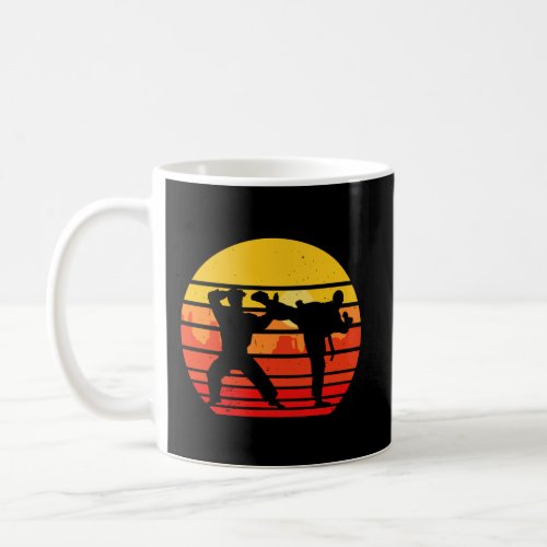 Vintage Karate Kids Martial Arts Fighter Retro Kar Coffee Mug