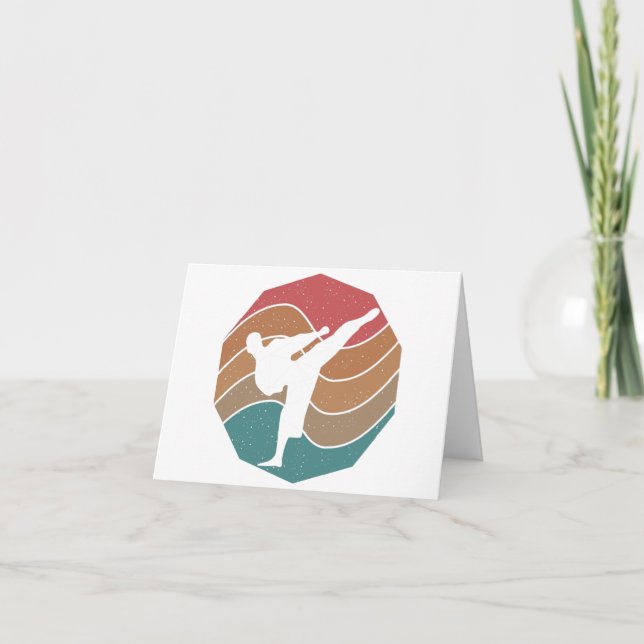 Vintage Karate Thank You Card (Front)