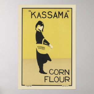 Vintage Kassama Corn Flour Ad Poster
