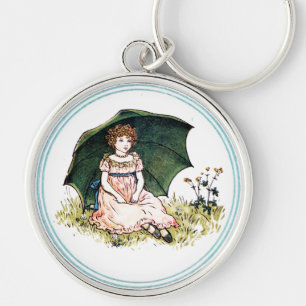 Vintage Kate Greenaway Book Illustration Keychain
