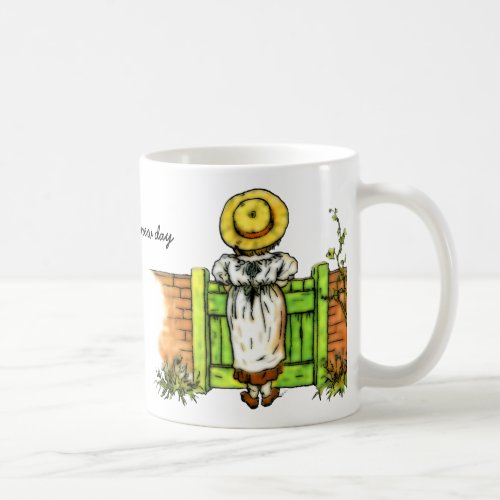 Vintage Kate Greenaway New Day Inspiration Coffee Mug