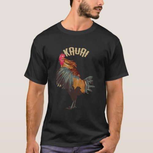 Vintage Kauai Chicken Rooster Garden Of Isle T_Shirt