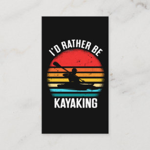 Vintage Kayaking Sunset Paddling Water Sports Business Card