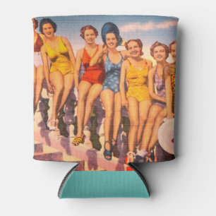 Vintage Keansburg, NJ Beach Scene - Jersey Shore Can Cooler