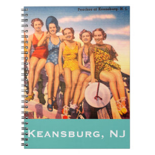 Vintage Keansburg, NJ Beach Scene - Jersey Shore Notebook