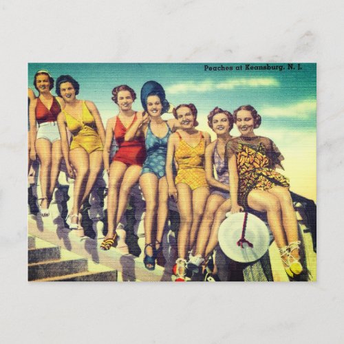 Vintage Keansburg NJ Beach Scene _ Jersey Shore Postcard