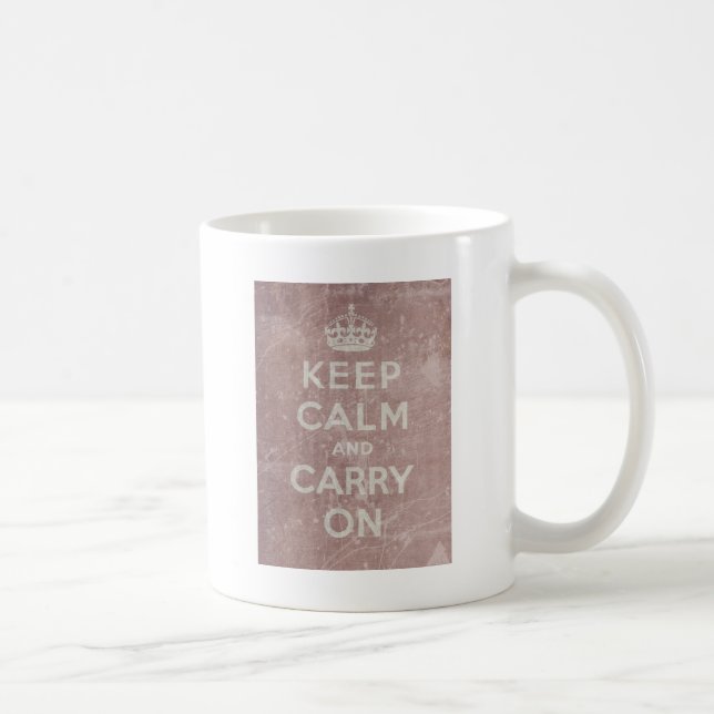 Vintage Keep Calm And Carry On Coffee Mug (Right)
