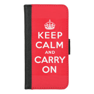 Vintage Keep Calm and Carry On iPhone 8/7 Wallet Case