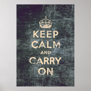 Vintage keep calm and carry on poster