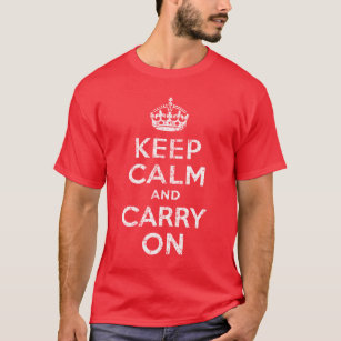 Vintage Keep Calm and Carry On t shirt