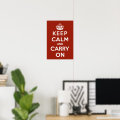 Vintage Keep Calm and Carry On WWII Propaganda Poster | Zazzle