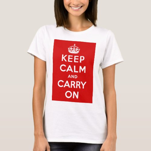 Vintage Keep Calm and Carry On WWII Propaganda T_Shirt