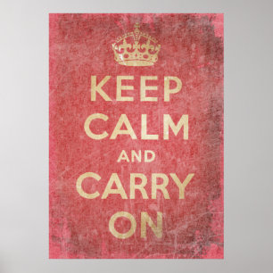 Vintage Keep Calm And Carry Poster