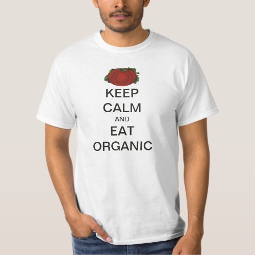 Vintage Keep Calm and Eat Organic Tomato T_Shirt