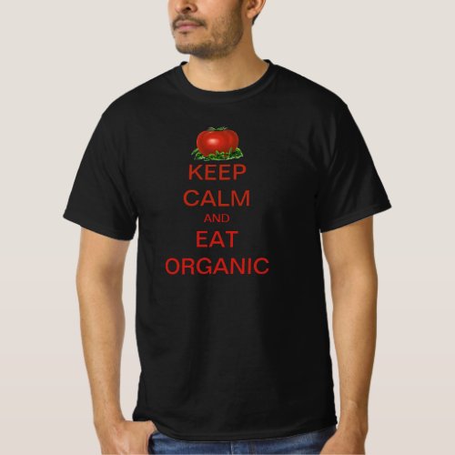 Vintage Keep Calm and Eat Organic Tomatoes T_Shirt