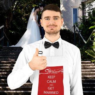 Vintage KEEP CALM GET MARRIED Adult Apron