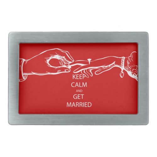 Vintage KEEP CALM  GET MARRIED Belt Buckle