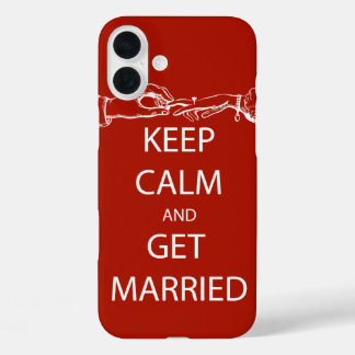 Vintage KEEP CALM GET MARRIED iPhone 16 Plus Case