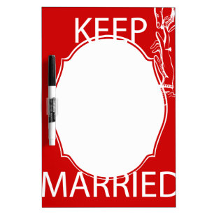 Vintage KEEP CALM GET MARRIED Dry Erase Board