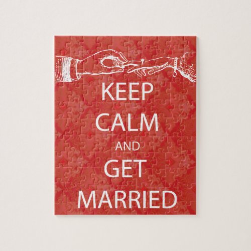 Vintage KEEP CALM  GET MARRIED Jigsaw Puzzle