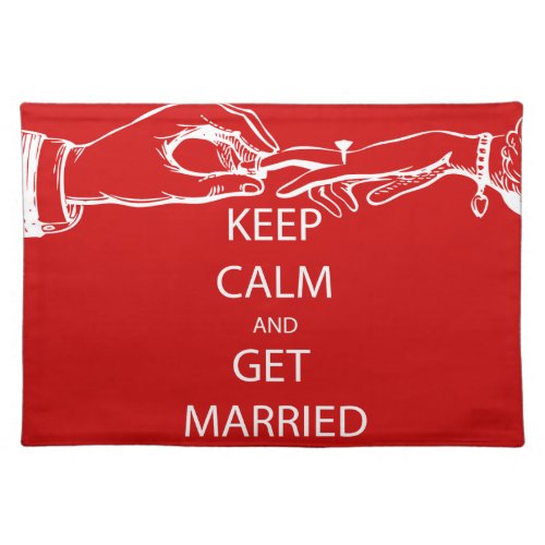 Vintage KEEP CALM  GET MARRIED Placemat