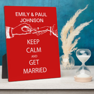 Vintage KEEP CALM GET MARRIED Plaque