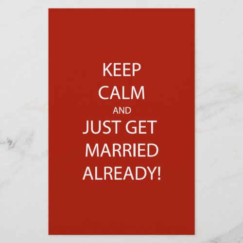 Vintage KEEP CALM  GET MARRIED Stationery