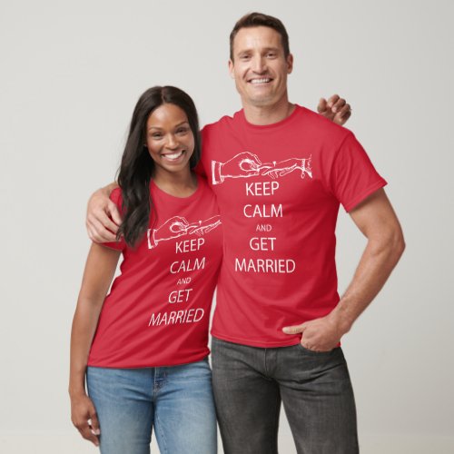 Vintage KEEP CALM  GET MARRIED T_Shirt