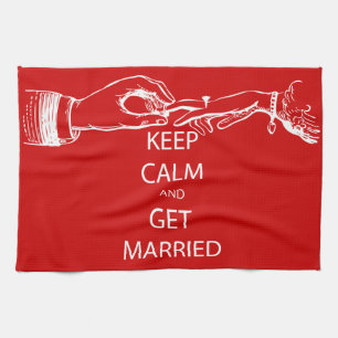 Vintage KEEP CALM GET MARRIED Towel