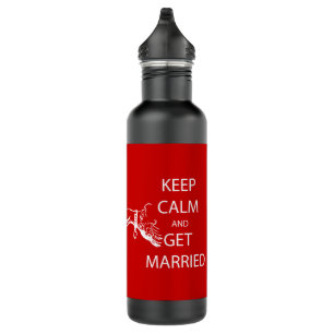 Vintage KEEP CALM GET MARRIED Water Bottle