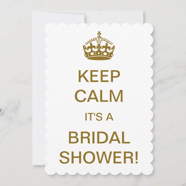 Vintage Keep Calm it's a Bridal Shower! Invitation (Front)