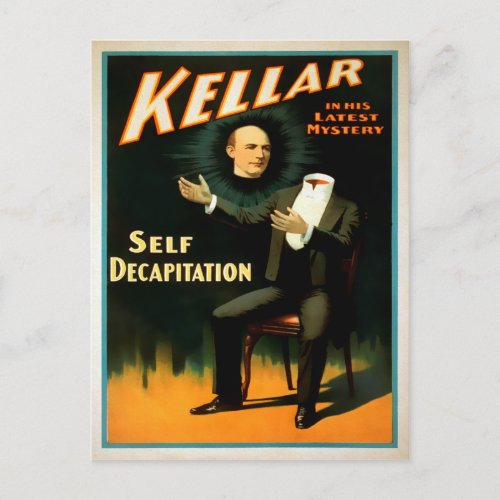 Vintage Kellar Magic Poster Postcard