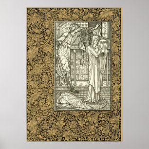 Vintage Kelmscott Press William Morris Border Poster