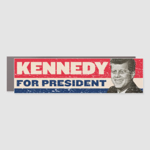 Vintage Kennedy Johnson 1960 Kennedy 1960 Bumper Car Magnet