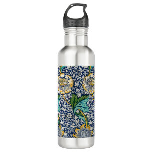 Vintage Kennet Floral William Morris art Blue Stainless Steel Water Bottle